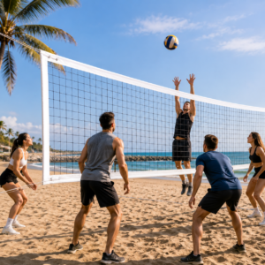 Professional Volleyball Replacement Net with Storage Bag - Standard 32FT x 3FT